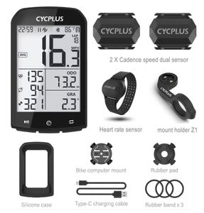 Cycplus M1 Bike Accessories GPS Bicycle Computer Cycling Speedometer BLE 5.0 Ant Cycle Ciclismo Kilomètre COMPTORS POUR LE VOCYCLE 240417