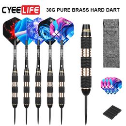 CyeeLife 30g Steeltip zware Darts-draagtas Messing dartsset met extra vluchten en plastic accessoire 0106