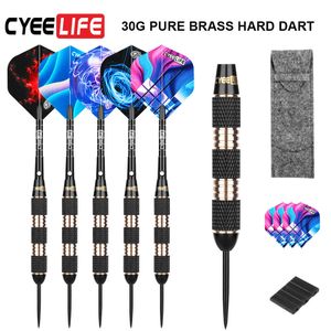 CyeeLife 30g Steeltip zware Darts-draagtas Messing dartsset met extra vluchten en plastic accessoire 0106