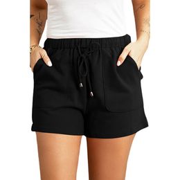 Cyiexi Summer Trawstring Elastic Woon Femmes Shorts avec poche Casual Ladies Solid Bottom 3 Couleurs courte Pant Sxxl 240409