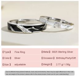 Cyj European Spring Dead Trees 925 Silver Couple Finger Ring For Women Birthday Party Gift Sieraden