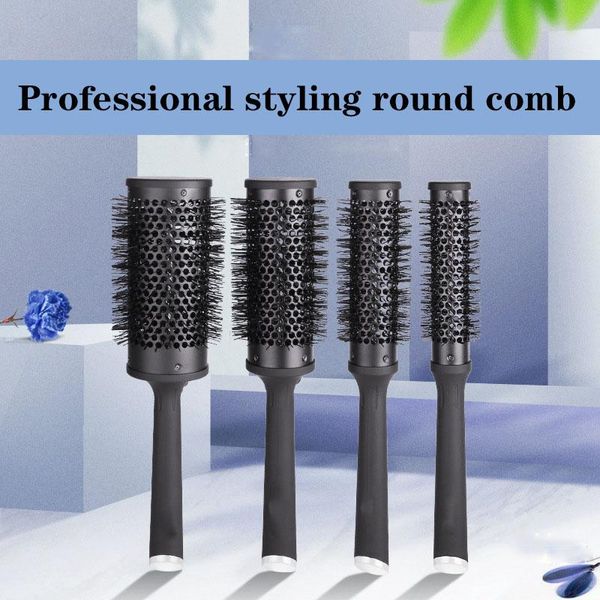 Brosses à cheveux Peigne Cylindrique Coiffage Professionnel 4 pièces Crinière Air Thermique Tube Aluminium Céramique Roulement