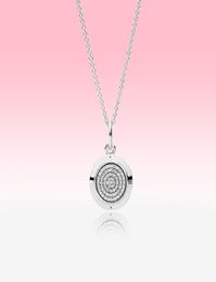 CZ Diamond Disc Pendant Necklace Dames Mens Fashion Jewelry voor 925 Sterling Silver Chain Kettaties met originele geschenkdoos3933972