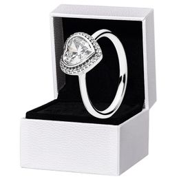 CZ Diamond Love Heart Rings For Pandora Authentic Sterling Silver Wedding Designer Sieraden For Women Vriendin Gift Engagement Ring Set met originele winkelbox