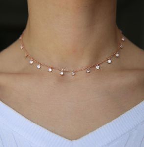 CL Colliers de couch à charme Drop Choker Rose Gold Silver plaqué Bijoux de mode Elegance Femmes Gift Statement Colliers Colliers6226688