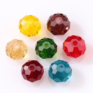 Czech Loose Rondelle Crystal Beads For Jewelry Making Diy Needlework AB Color Spacer Faceted Glass