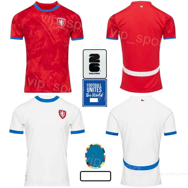 République tchèque 24 25 Euro Cup 2 Zima Soccer Jerseys National Team 22 Soucek 10 Schick Doudera Jurasek Provod Hlozek Krejci Barak Chory Football Shirt Kits