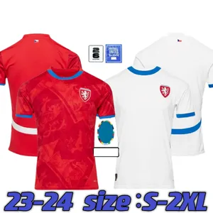 République tchèque Jersey 2024 Euro Cup National Team Home Shirts Football Shirts Nedved Novotny Poborsky Chytil Schick Hlozek Soucek Sadidilek Lingr