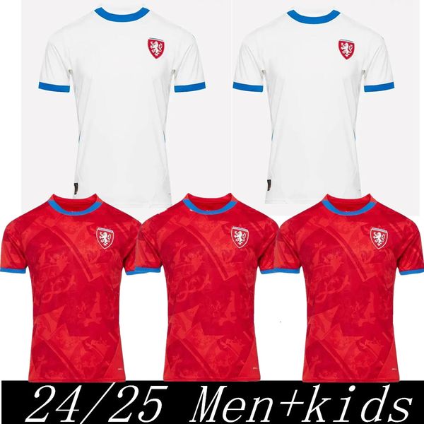 République tchèque Jersey 2024 Euro Cup National Team Home Shirts Football Shirts Nedved Novotny Poborsky Chytil Schick Hlozek Soucek Sadidilek Lingr