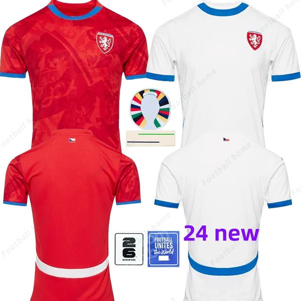Tchech Republic Soccer Jerseys 24 25 Nedved Novotny Poborsky Chytil Home Football Shirt Schick Hlozek Soucek Sadilek Lingr Mens Kids Kit Euro