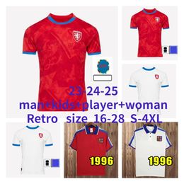 Tchèque Soccer Jersey 2024 Men Tops Tee Tech Republic Football Shirts Red Home White Away Hlozek Sadilek Football Jersey 24 25