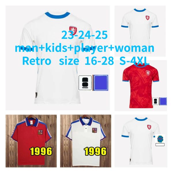 Tchèque Soccer Jersey 2024 Schick Hlozek Chytil Football Men Women Kits Kits Kits 4xl