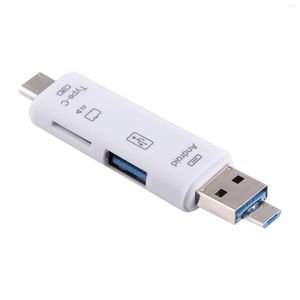 D-188 3 In 1 TF USB naar Micro Type-C-kaartlezer OTG-adapterconnector