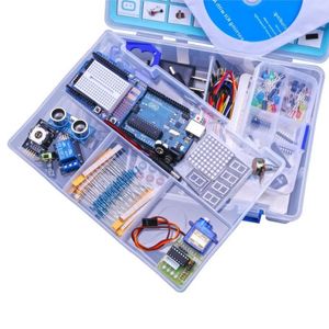 Livraison gratuite d Version avancée Kits de démarrage DIY Kit d'apprentissage Suite LCD 1602 pour U/R/3 avec tutoriel CD Prise EU/US Dtcio