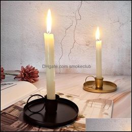 D￩cor Bougeoirs De Jardin Chandelier En Métal Rétro Décoration De La Maison Moderne Glamorous Chic Table De Mariage Accessoires De Bureau Drop Delivery 20