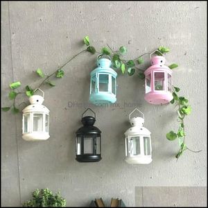 Decor Home Gardeneuropean Fashion Candlestick Star Pendant Lantern Metal Iron Candle Holder House Decoration Standhouders Drop Delivery 2