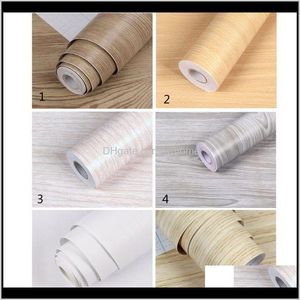 D￩cor Home Gardenwood Wall Autocollant auto-adhésif Film Film Meubles Real Tactile Sense Surfaces Wallpapers Drop Livrot 2021 V6KQE