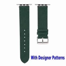 D Designer Luxury Watch Bands Correas compatibles con 38 mm 40 mm 41 mm 42 mm 44 mm 45 mm iWatch 8 7 6 5 4 3 2 1 SE para mujeres Hombres Vintage Cuero Correa ajustable Pulseras banda
