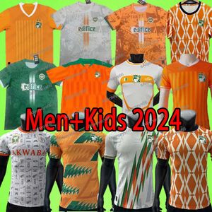 D'ivoire 2024 Cote D Ivoire Natal Team Soccer Jerseys Costa de Marfil DROGBA Elephants 23/24 Camiseta de fútbol Hombres Kit para niños ZAHA Uniforme Copa de África Fans Player _Jersey