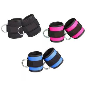 Sangle de cheville à anneau en D avec poignets durables Bande de résistance Équipements de fitness intégrés Accessoires pour Ab Leg Glute Exercice Gym Poids Câble Croix Néoprène Heavy Duty