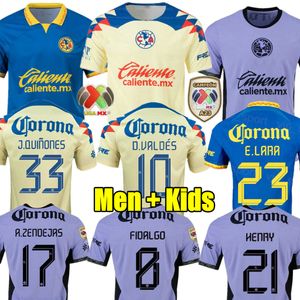 D.VALDES 23 24 Liga MX A.ZENDEJAS Club America Soccer Jerseys 2023 2024 R.MARTINEZ G.OCHOA GIOVANI FIDALGO M.LAYUN à domicile 3ème football Hommes enfants chemise J.QUINONES HENRY