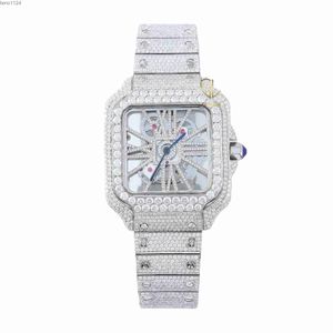 D VVS rond briljante gesneden Crystal Moissanite Diamond Nieuwe trendy aangepaste sieraden Men Charmant Volledig Iced Out Polshorloge