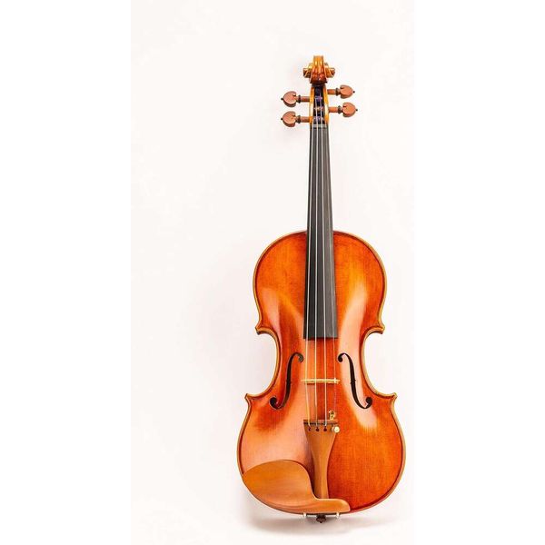 D z Strad Model 220 Bundle de violon - Complet avec des cordes dominantes, un arc, un boîtier, une colopine et un repos à l'épaule pour un ton clair ouvert - pleine grandeur 4/4