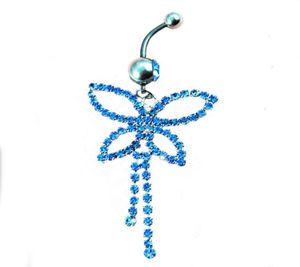 D0066 Bowknot Stone Belly Navel Button Ring0123456789730637