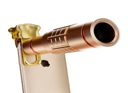 D00732 18X algemene mobiele metalen telescoop lange focus lens voor iPhone Samsung HTC Smart Phone Universal3405285