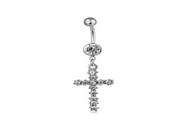 D0192 1 Color The Cross Style 01801 Anillos de ombligo del ombligo con piedras transparentes Piercing joya5089067