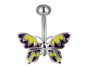 D0237 Purfly Purple Belly Navel Stud0123456789109079019
