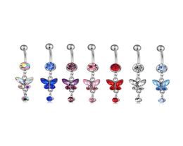 D0347 7 kleuren Meng de navelring Ring Navel Rings Body Piercing sieraden Dange accessoires2053786
