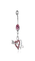 D0361 2 kleuren twee harten Navelpiercings Body Piercing Jewelry3440817