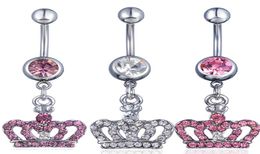 D0370 Crown Belly Navel Button Ring Mix Colors 01234565328390