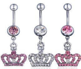 D0370 Crown Belly Navel Button Ring Mix Colors 01234569843382