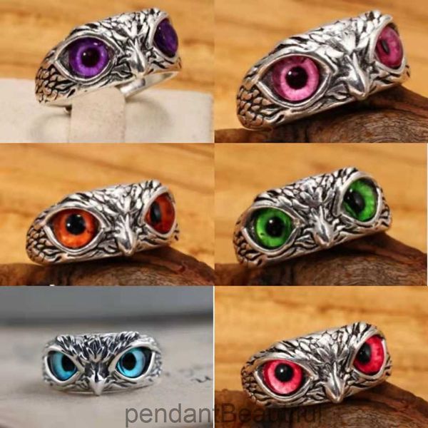 D057 Joyería de anillo de ojo de demonios de búho de vender al owl