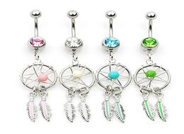 D0786A Dream Catcher Belly Navel Button Ring Mix Colors 0122263200