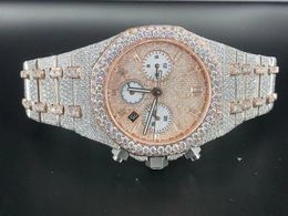 luxe horloges herenhorloge designer horloges hoge kwaliteit beweging horloges mannen moissanite horloge iced out horloge diamanten horloge montre automatisch mechanisch horloge 020