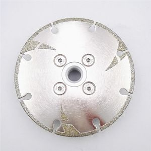Disque de meulage de coupe en diamant galvanisé, bride M14 avec revêtement de Protection, lame en diamant, granit et marbre, 5 pièces, D105-125mm