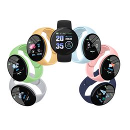 D18 Macaron Smart Watch polsbandjes rond smartwatches bloeddruk waterdichte sport fitness tracker hartslagmonitoring mannen vrouwen slimme armbanden