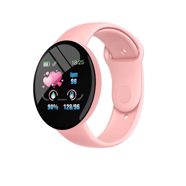 D18 Macaron Smart Watches Smart Wristban de 1,44 pouce Photo de bricolage avec Bluetooth Music Control Fitness Tracker Message Push Men Women Women Smartwatch D18S