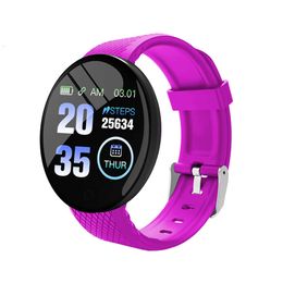 D18 Color de la pulsera inteligente Velocidad cardíaca de pantalla redonda, presión arterial, monitoreo del sueño, ejercicio de paso Smart Watch 1.44 pulgadas