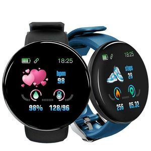 D18 montre intelligente hommes fréquence cardiaque/pression artérielle/moniteur d'oxygène sanguin Bracelet intelligent Bracelet Fitness Tracker étanche