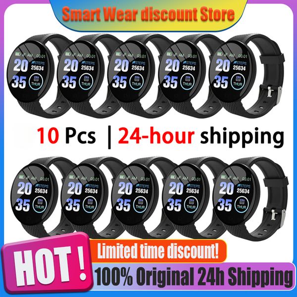 D18 Smart Watch Mayor Oldy 10 PCS Men Presión arterial Smartwatch Smart Imploud Women Monitor de frecuencia cardíaca Fitness Tracker Sport