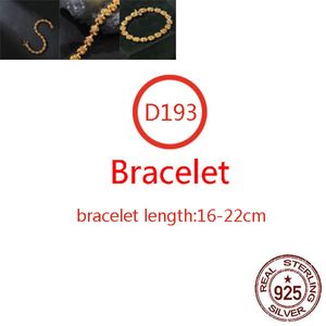 D193 S925 Sterling Silver Bracelet Fashion Letter Gepersonaliseerd Retro Gold Cross Flower Paar Punk Hip Hop Jewelry Style Lover cadeau