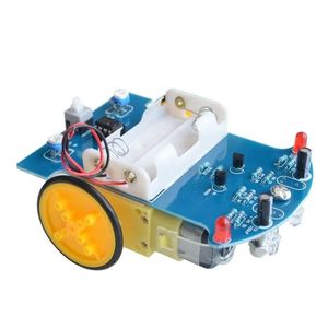 D2-1 Kits de automóvil robot inteligente Línea de seguimiento inteligente Robot fotosensible Robot Kit de bricolaje Patrol Piezas de automóvil Diy Juguete electrónico