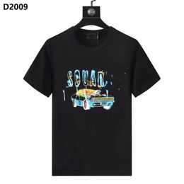 D2 DSQ ICON GG Heren T-shirt Designer Heren Poloshirt tops Luxe Dsquare Print Shorts O-hals Herenshirts met korte mouwen Streetw240Q