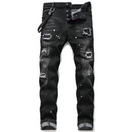 D2 Jeans Mannen Heren Ontwerpers Jean Skinny Ripped broek Cool Guy Causaal Gat Denim Fashion Fit Gewassen Broek 02021967