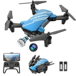 D20 Mini Drone pour les enfants avec des cadeaux de télécommande de caméra FPV pour les filles avec les gestes de contrôle vocal Selfie Altitude Hold Gravity Co