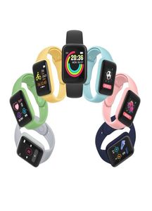 D20 Pro Smart Watch Bluetooth Fitness Tracker Sport Sport Heart Cate Monitor Bloodproofing Women Color Bracelet Y68 pour Android IOS4616246